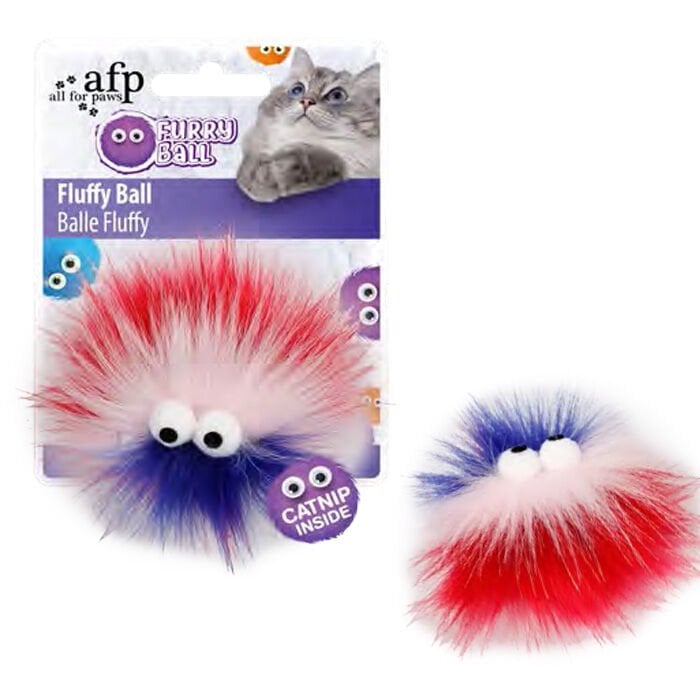 AFP Furry Ball Fluffer Catnipli Pembe Kedi Oyuncağı 9,5 x 9 x 5,5 Cm
