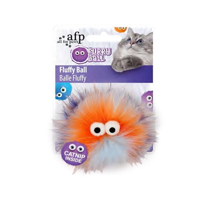 AFP Furry Ball Fluffer Catnipli Turuncu Kedi Oyuncağı 9,5 x 9 x 5,5 Cm