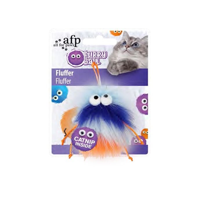 AFP Furry Ball Fluffer Catnipli Turuncu Peluş Kedi Oyuncağı 15 x 8 x 3,5 Cm