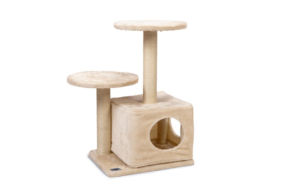 Karlie Bej İkili Tırmala Tahtası Ve Kedi Evi