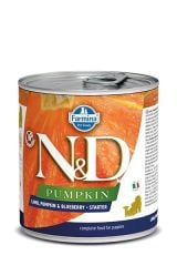 N-D Pumpkin Balkabaklı Tahılsız Kuzu Etli Ve Yaban Mersinli Starter Yavru Köpek Konservesi 285 Gr x 6 adet
