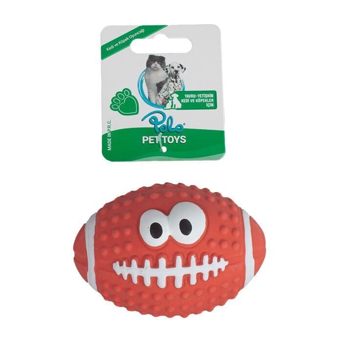 Wonpet Latex Rugby Top Oyuncak Kırmızı 10Cm