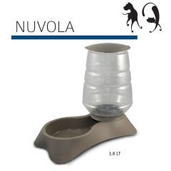 MP Nuvola Hazneli Kedi Köpek Mama Kabı 3,8 L - Kahverengi