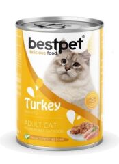 BestPet Hindi Etli Yetişkin Kedi Konservesi 400gr X 12 Adet
