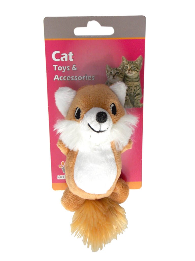 Eastland Hışırtılı Tüylü Tilki Kedi Oyuncağı 9,5 x 5 cm