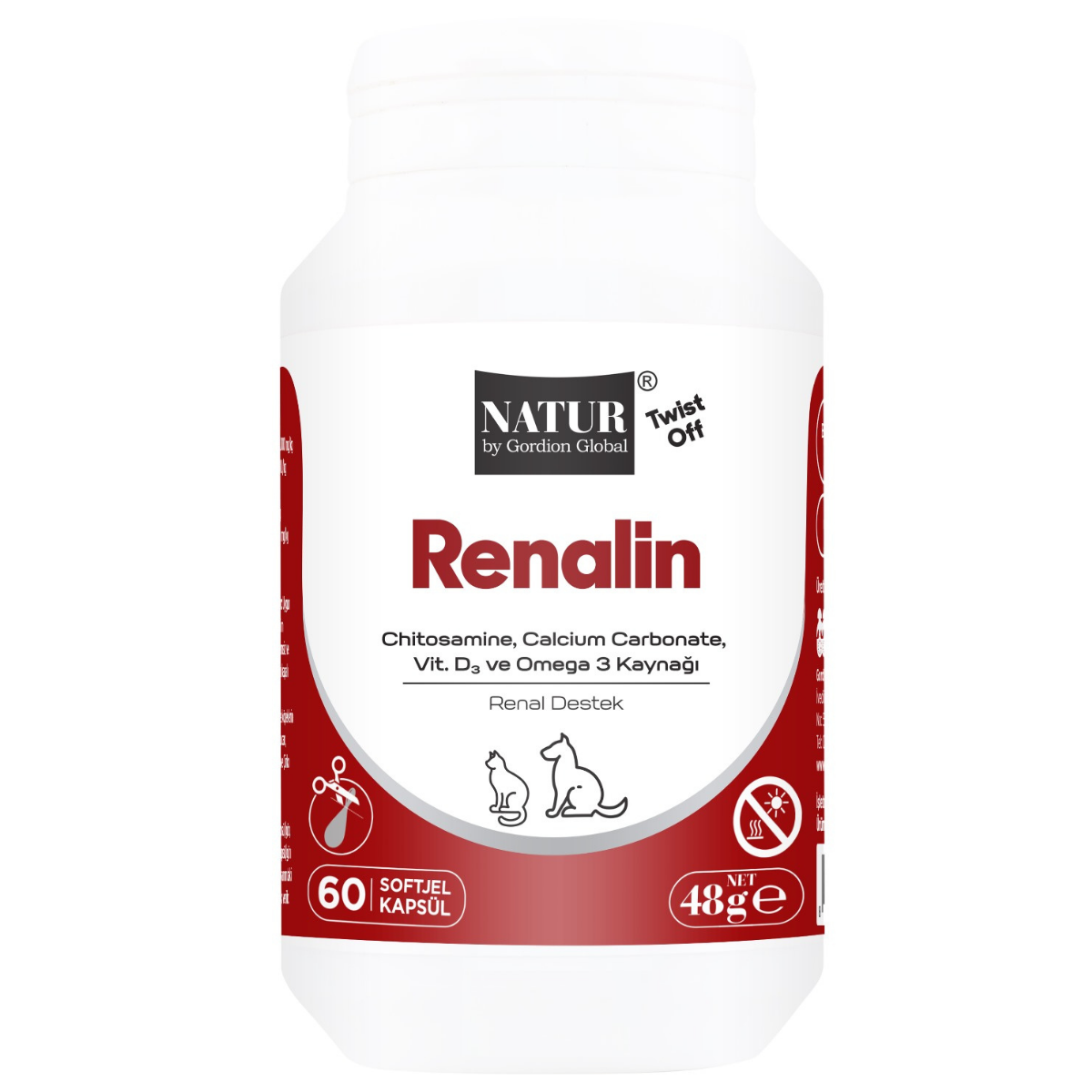Natur Renalin Kedi Köpek Renal Destek 60 Soft jel Kapsul 48 gr